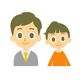 小学2年生の女の子と30代後半のお父さん