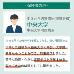 中高一貫校専門 個別指導塾WAYS 内部進学コース 飯田橋教室14